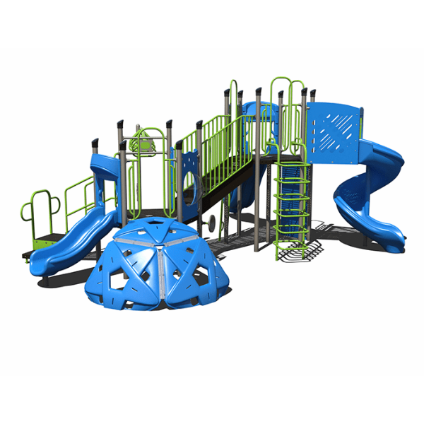 Mountain Explorer's Commercial Playground Equipment - Ages 5 to 12 yr - Front - Spring Storm