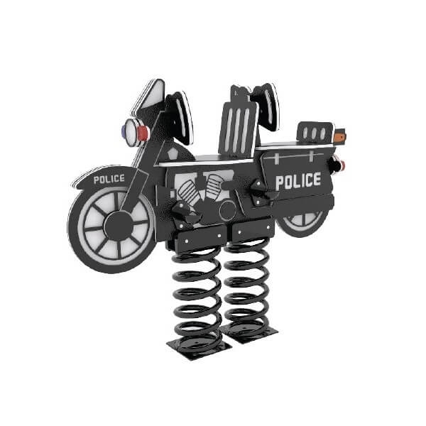 TFS0014 - Police Motorcycle Spring Rocker Playground Equipment - Ages 2 to 5 yr