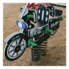 	TFS0014 - Police Motorcycle Spring Rocker Playground Equipment at Park
