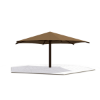 Hexagonal Fabric Umbrella Shade Structure with 8 Ft. Entry Height and Single Steel Post - Base Model