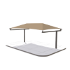 Rectangular Fabric Hanging Cantilever Shade Structure with 8 Ft. Entry Height - Base Model