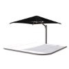 Square Fabric Cantilever Umbrella Shade Structure with 12 Ft. Entry Height and Single Steel Post - Base Model