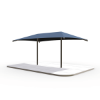 Rectangular Fabric Dual Column Umbrella Shade Structure with 8 Ft. Entry Height and Steel Frame - Base Model
