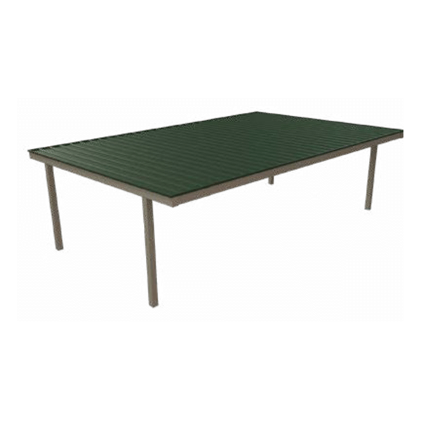 All Steel Monoslope Shelter for Parks with 7' 6" Entry Height