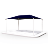 Rectangle Fabric Hip End Shade Structure with 10 Ft. Entry Height