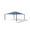 Square Fabric Hip End Shade Structure with 12 Ft. Entry Height - Base Model