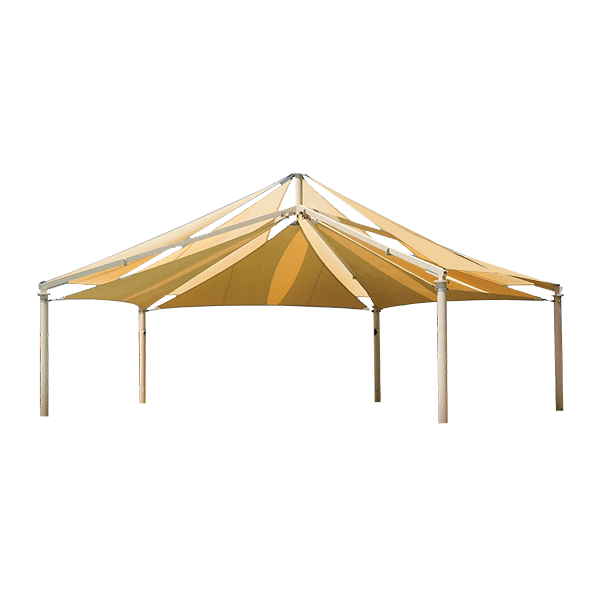 Multi-Level Custom Sail Shade Structure with Powder Coated Steel Frame