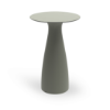 28" Round Baobab L Bar Patio Table with HPL Top  - Color:  Green Grey
