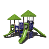CW-0012 - Double Summit Commercial Playground Equipment - Ages 2 to 12 yr - Front