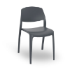 Dark Grey - Smart Stacking Polypropylene Dining Chair - 9.1 lbs. 