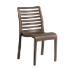 Astoria Stacking Plastic Resin Dining Armless Chair - Bronze