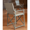 Rear view of Boss sling folding chair highlighting the lightweight folding polypropylene frame design