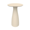 28" Round Baobab L Bar Patio Table with HPL Top - Color: Ivory