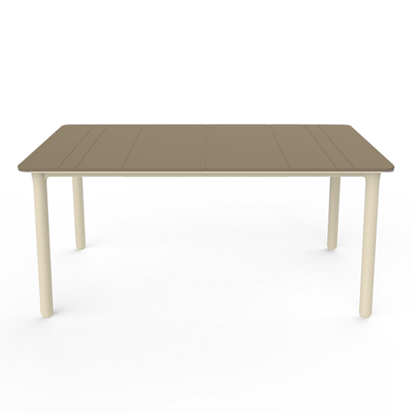	Sand - 35.4” x 63” Rectangle NOA Patio Table with Polypropylene Top and Fiberglass Legs - 26.1 lbs.