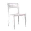 Vogue Stacking Commercial Plastic Resin Armless Dining Chair - Glacier White