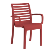 Astoria Stacking Plastic Resin Dining Arm Chair - Red