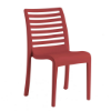 Astoria Stacking Plastic Resin Dining Armless Chair - Red 