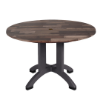 42" Round Atlanta Shiplap Decor Plastic Resin Table