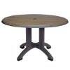 42" Round Atlanta Aged Oak Decor Plastic Resin Table