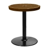 24" Expanded Metal Patio Thermoplastic Coated Dining Height Table - Brown - Portable