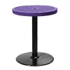24" Expanded Metal Patio Thermoplastic Coated Dining Height Table - Purple - Portable