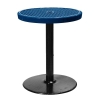24" Expanded Metal Patio Thermoplastic Coated Dining Height Table - Navy - Portable