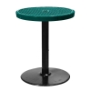 24" Expanded Metal Patio Thermoplastic Coated Dining Height Table - Black Green - Portable