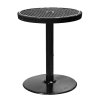 24" Expanded Metal Patio Thermoplastic Coated Dining Height Table - Black - Portable