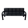 Picture of 6 Ft. Perforated Thermoplastic Steel Bench with U-Leg Frame