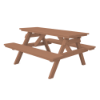 Picnic Table With Attached Benches