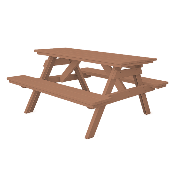 Picnic Table With Attached Benches