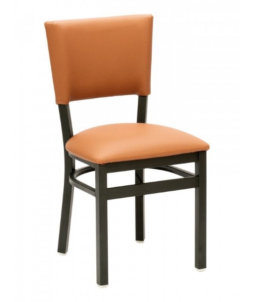 Metropolitan Interior Restaurant Dining Chair with Metal Frame and Wooden or Vinyl Upholstered Seat - 14 lbs. - MET-05S XT