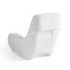 Rear angle of the white Forma commercial in-pool lounge chair highlighting its one-piece molded construction