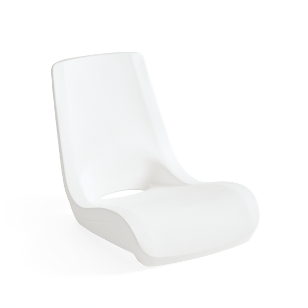 White Forma commercial pool edge chair with ergonomic low-profile design