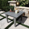 Blue Ridge HDPE outdoor side table with weather-resistant recycled plastic construction for commercial patios, pool decks, and outdoor lounge seating