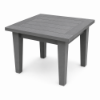 Blue Ridge HDPE outdoor side table with recycled plastic construction for commercial patios, pool decks, hotels, resorts, and outdoor lounge seating
