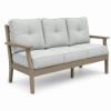 Blue Ridge HDPE outdoor sofa with recycled plastic frame and all-weather cushions for commercial patios, hotels, resorts, pool decks, and outdoor lounge spaces