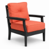 Image Blue Ridge HDPE outdoor lounge chair with recycled plastic frame and all-weather cushions for commercial patios, hotels, resorts, pool decks, and outdoor lounge spaces