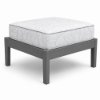Blue Ridge HDPE outdoor ottoman with recycled plastic frame and all-weather cushion for commercial patios, hotels, resorts, pool decks, and outdoor lounge seating