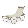 C140 - St. Maarten II Standard Stackable Vinyl Strap Chaise Lounge with 14" Seat Height - 21 lbs.