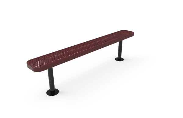 ELITE 6 Ft. Thermoplastic Coated Perforated Steel Backless Bench