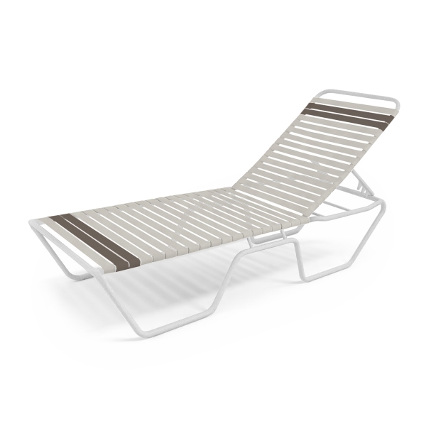 Classic Vinyl Strap Chaise Lounge