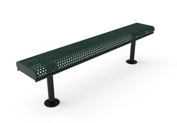 Picture of ELITE 6 Ft. Thermoplastic Coated Perforated Steel Rolled Backless Bench