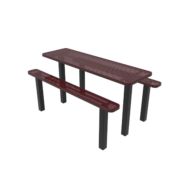 Perforated Steel - Burgundy - Inground