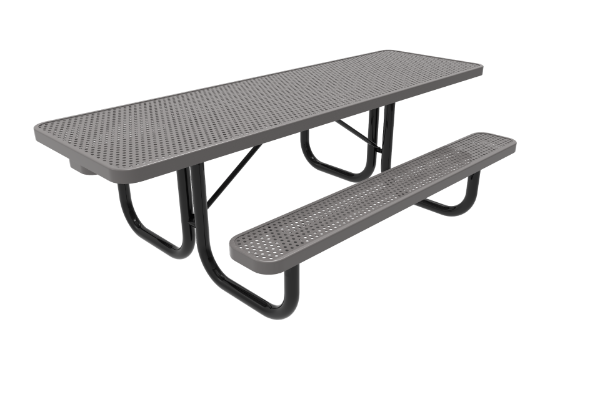 ELITE 8 ft. Thermoplastic Coated Perforated Steel Picnic Table