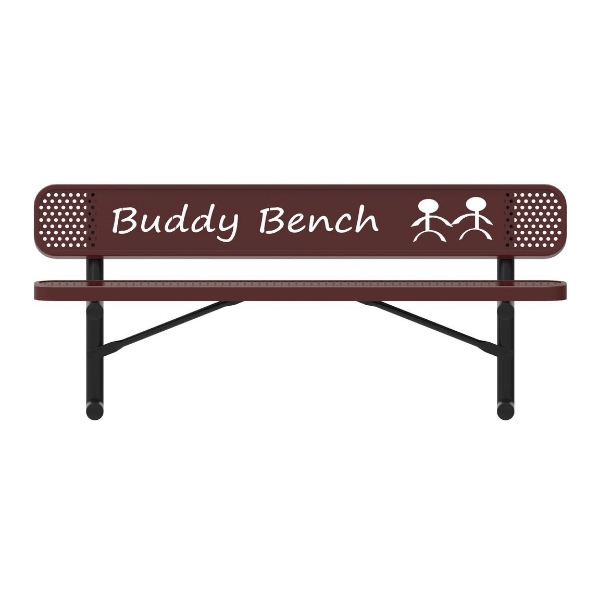 ELITE Series Rectangular Thermoplastic Buddy Bench – 4 Foot, 5 Foot, or 6 Foot - Quick Ship
