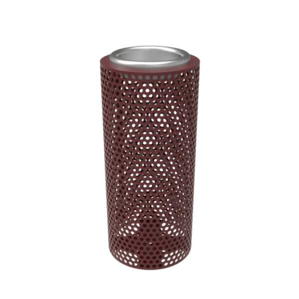 Perforated Metal - ELITE Thermoplastic Steel Ash Urn with Stainless Steel Tray