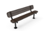 	Surface Mount - Perforated Metal - RHINO 4 Ft. Thermoplastic Polyolefin Coated Bench with Back