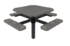 Picture of RHINO 46" Octagon Thermoplastic Coated Perforated Steel Pedestal Picnic Table