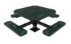 Picture of RHINO 46" Octagon Thermoplastic Coated Perforated Steel Pedestal Picnic Table